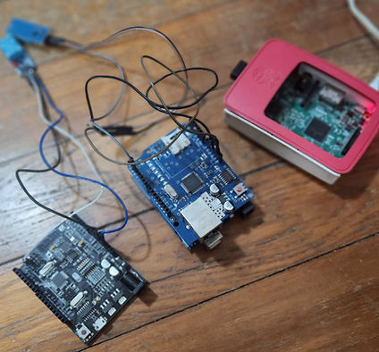 Photo of environmental sensor hardware used for an ML experiment